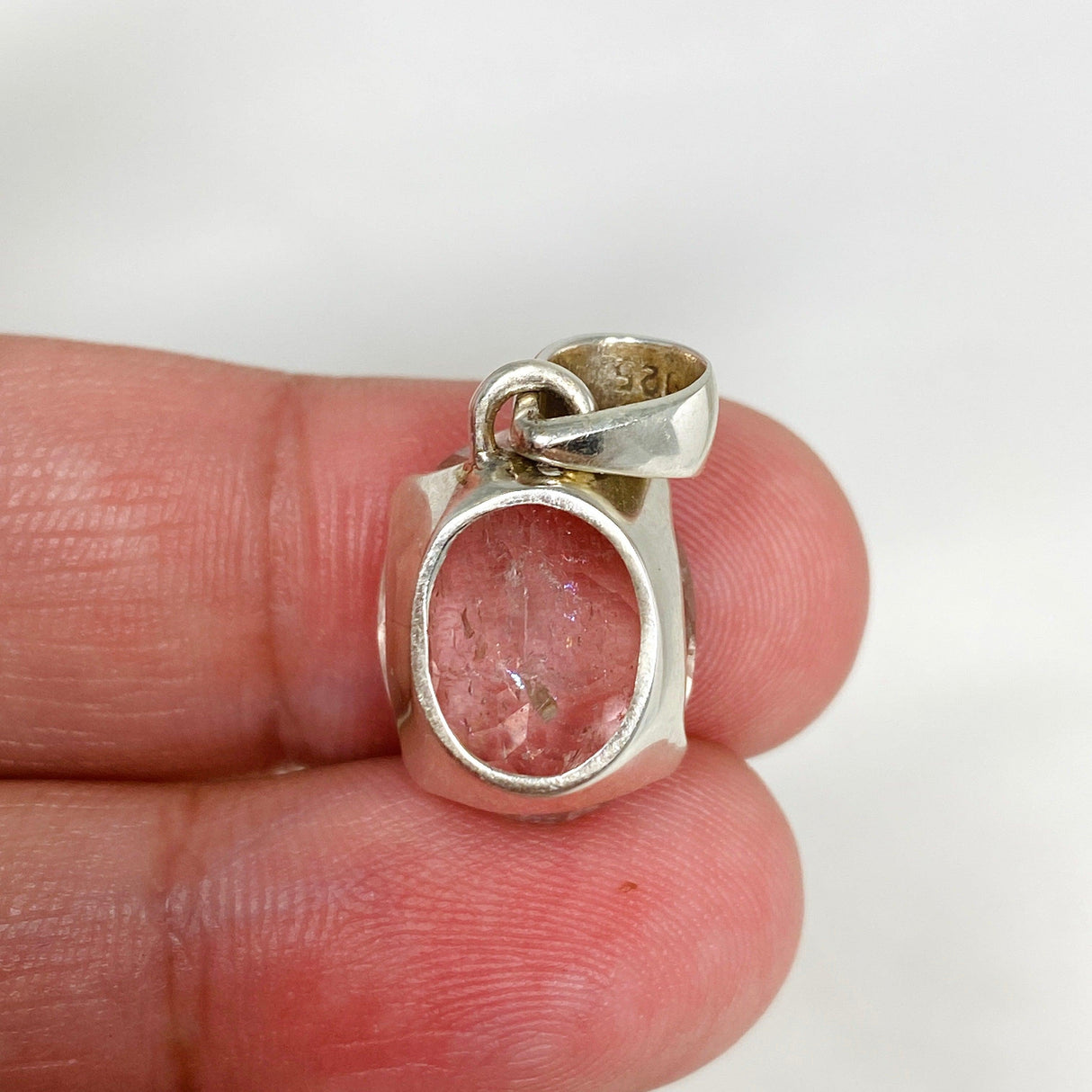 Morganite Faceted Oval Pendant PPGJ687 - Nature's Magick