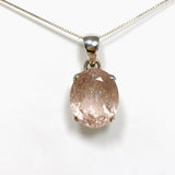 Morganite Faceted Oval Pendant PPGJ687 - Nature's Magick