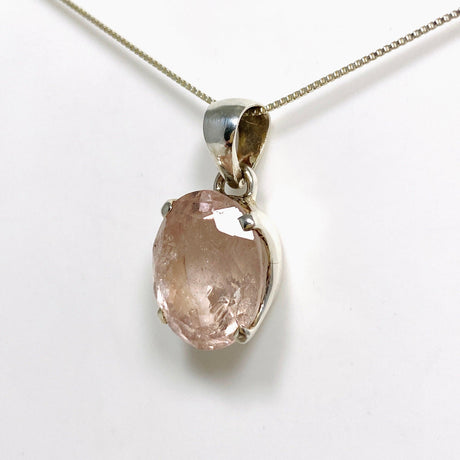 Morganite Faceted Oval Pendant PPGJ687 - Nature's Magick