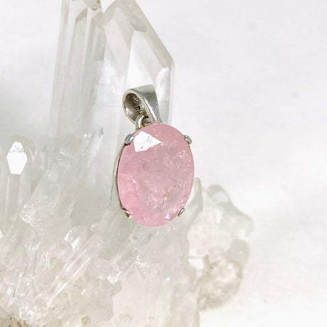 Morganite Faceted Oval Pendant PPGJ688 - Nature's Magick