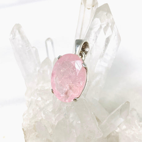 Morganite Faceted Oval Pendant PPGJ688 - Nature's Magick