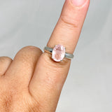 Morganite Faceted Oval Ring Size 9.5 PRGJ439 - Nature's Magick