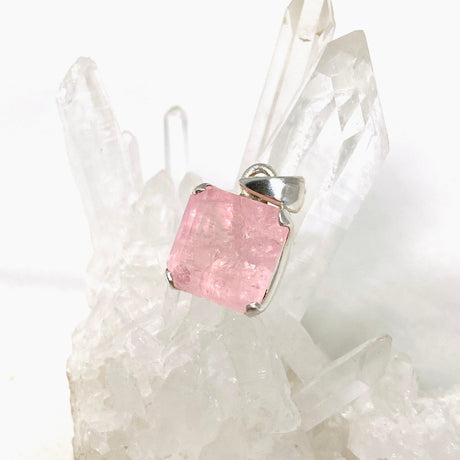 Morganite Faceted Square Pendant PPGJ694 - Nature's Magick