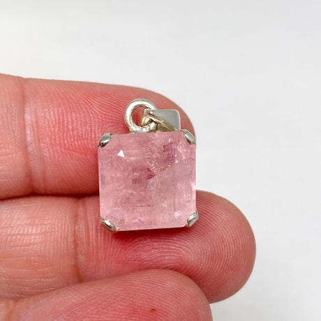 Morganite Faceted Square Pendant PPGJ694 - Nature's Magick