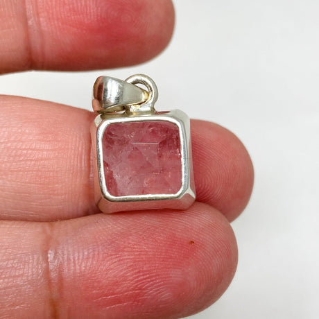 Morganite Faceted Square Pendant PPGJ694 - Nature's Magick