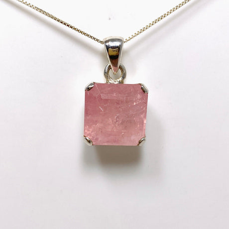 Morganite Faceted Square Pendant PPGJ694 - Nature's Magick