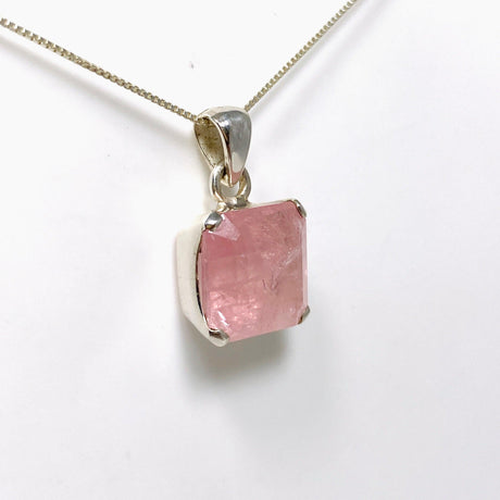 Morganite Faceted Square Pendant PPGJ694 - Nature's Magick