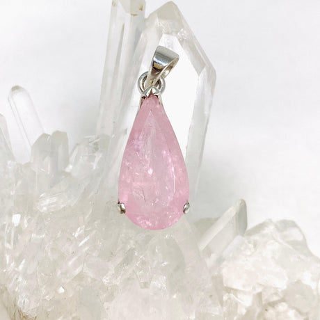 Morganite Faceted Teardrop Pendant PPGJ681 - Nature's Magick