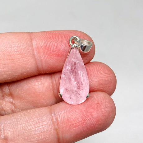 Morganite Faceted Teardrop Pendant PPGJ681 - Nature's Magick