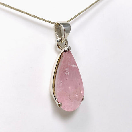 Morganite Faceted Teardrop Pendant PPGJ681 - Nature's Magick