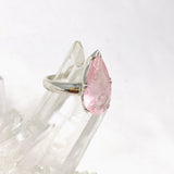 Morganite Faceted Teardrop Ring Size 9 PRGJ437 - Nature's Magick