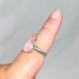 Morganite Faceted Teardrop Ring Size 9 PRGJ437 - Nature's Magick