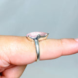 Morganite Faceted Teardrop Ring Size 9 PRGJ437 - Nature's Magick