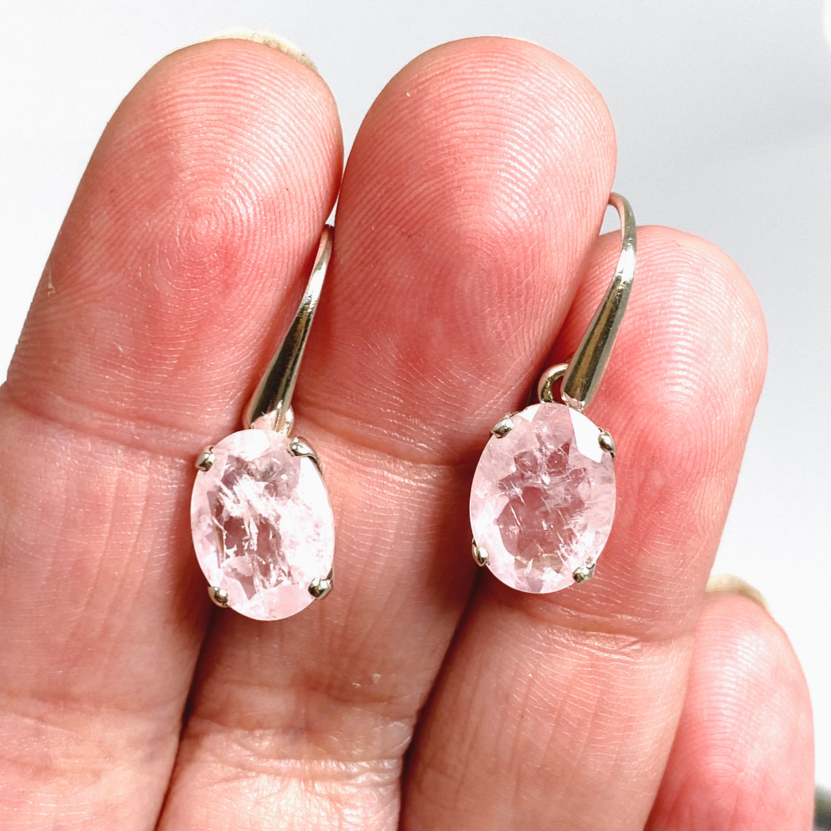 Morganite Oval Faceted Earrings PEGJ388