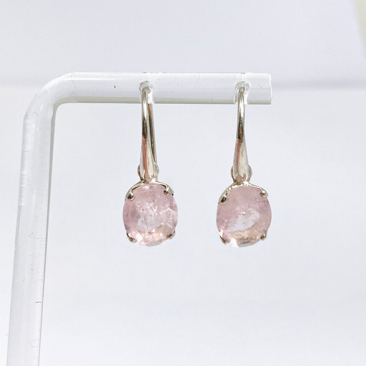 Morganite Oval Faceted Earrings PEGJ388