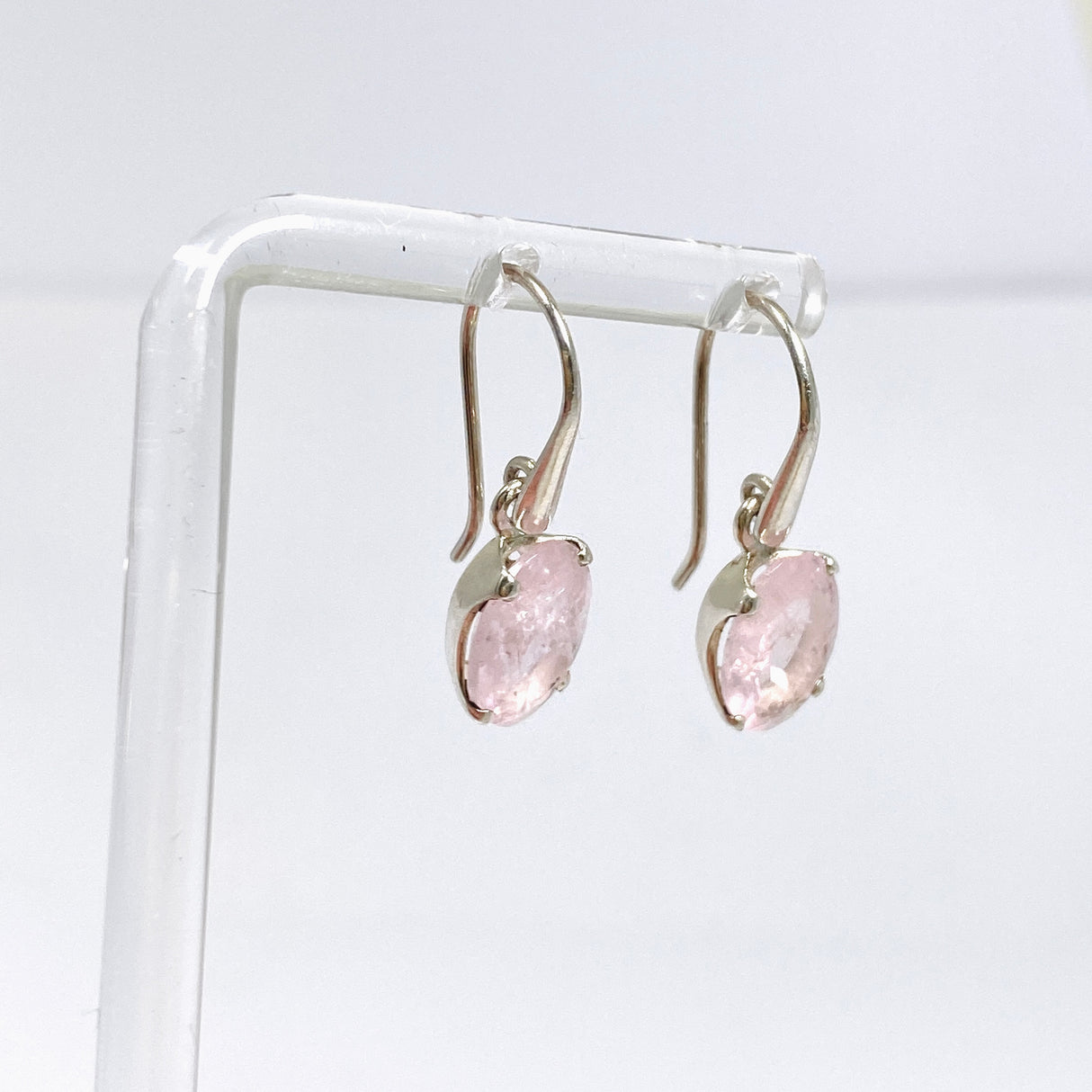 Morganite Oval Faceted Earrings PEGJ388