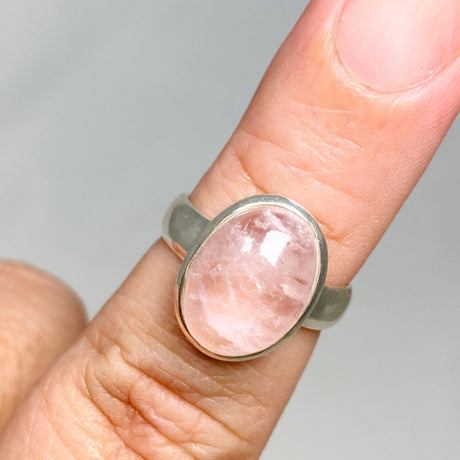 Morganite Oval Ring Size 7 PRGJ446 - Nature's Magick