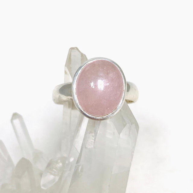 Morganite Oval Ring Size 9.5 PRGJ443 - Nature's Magick