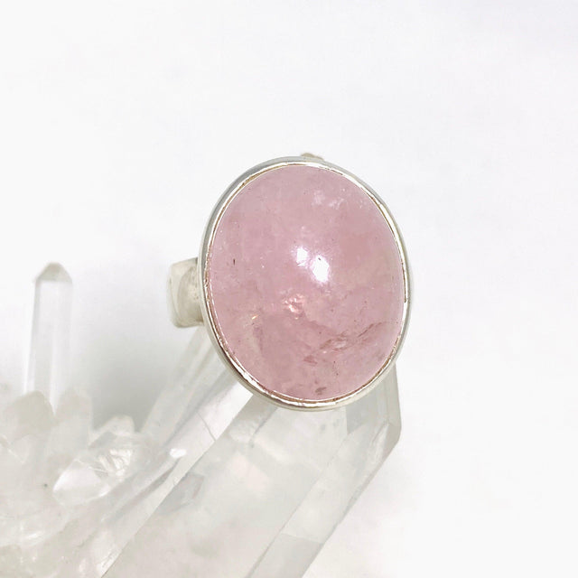 Morganite Oval Ring Size 9 PRGJ445 - Nature's Magick