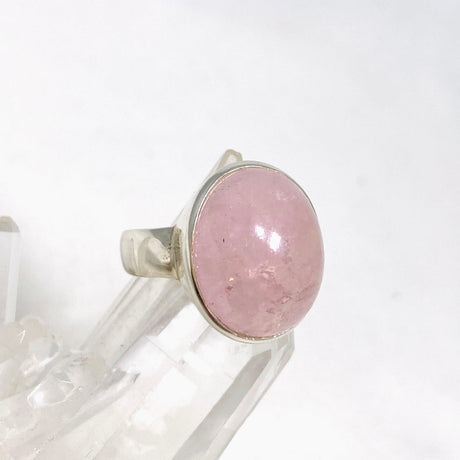 Morganite Oval Ring Size 9 PRGJ445 - Nature's Magick