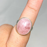 Morganite Oval Ring Size 9 PRGJ445 - Nature's Magick