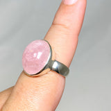 Morganite Oval Ring Size 9 PRGJ445 - Nature's Magick