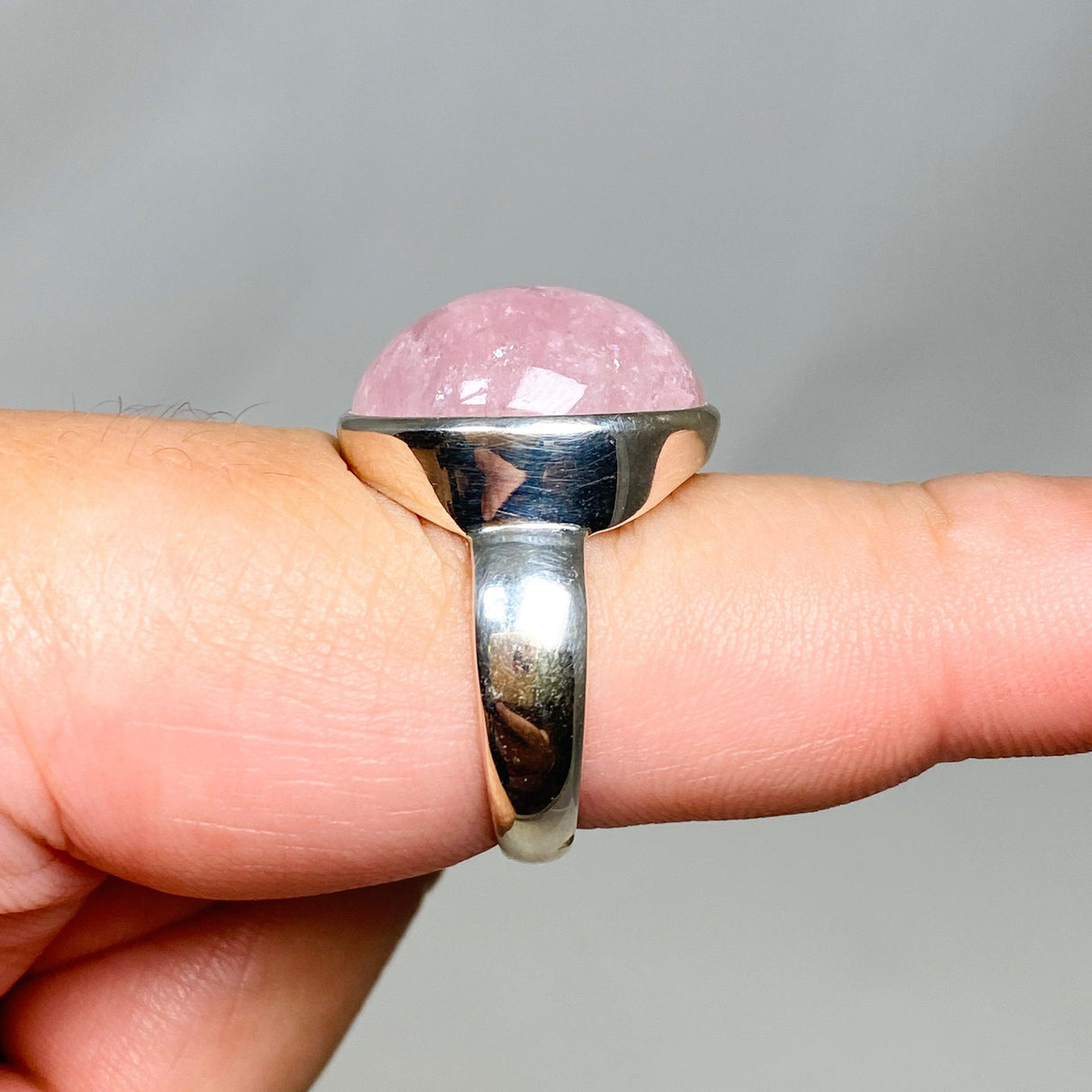 Morganite Oval Ring Size 9 PRGJ445 - Nature's Magick