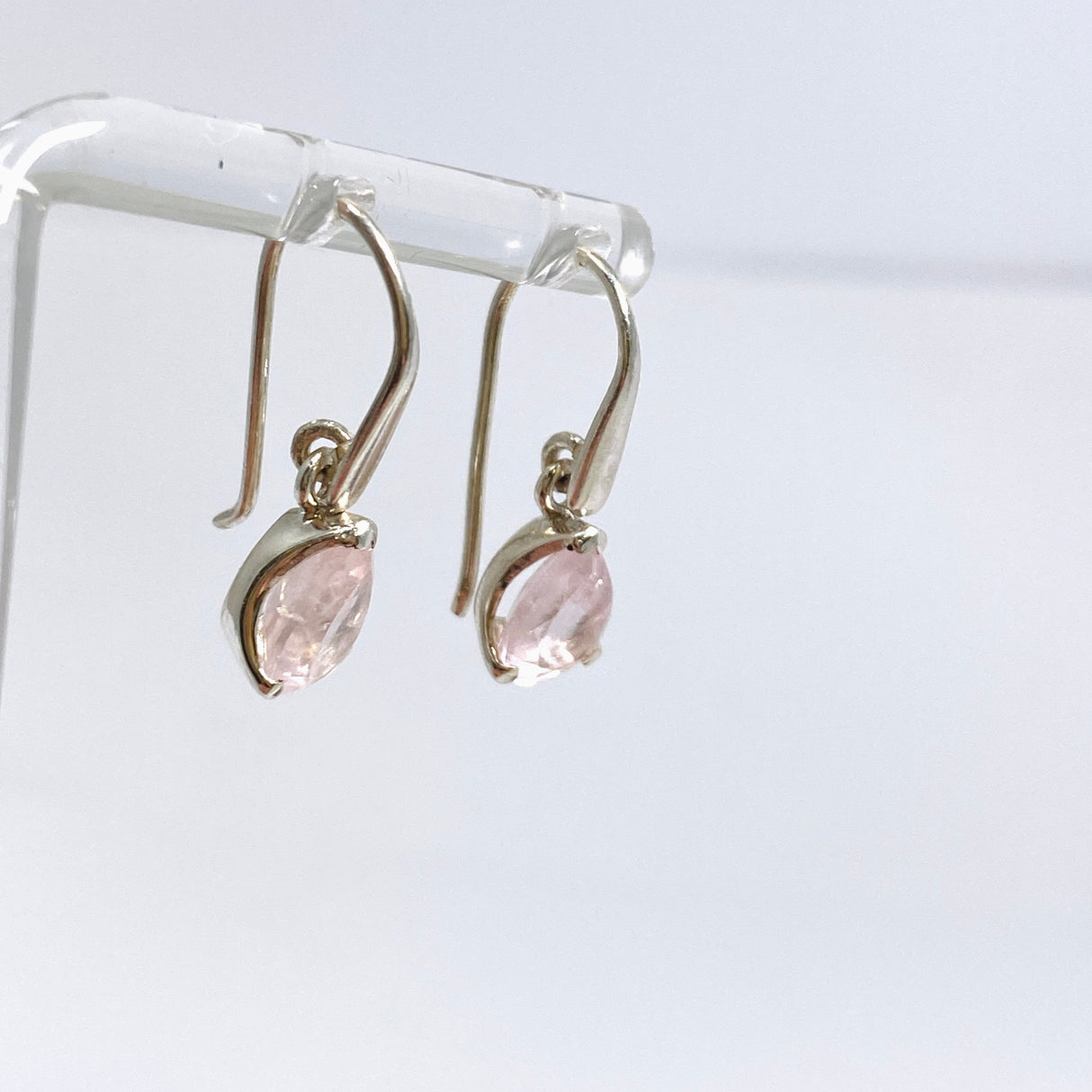 Morganite Teardrop Faceted Earrings PEGJ389