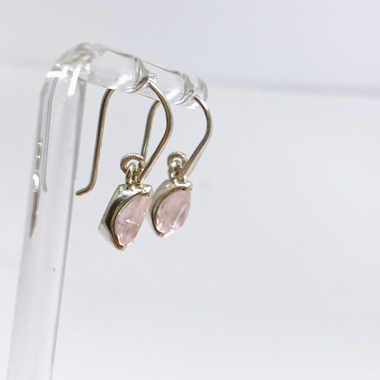Morganite Teardrop Faceted Earrings PEGJ389