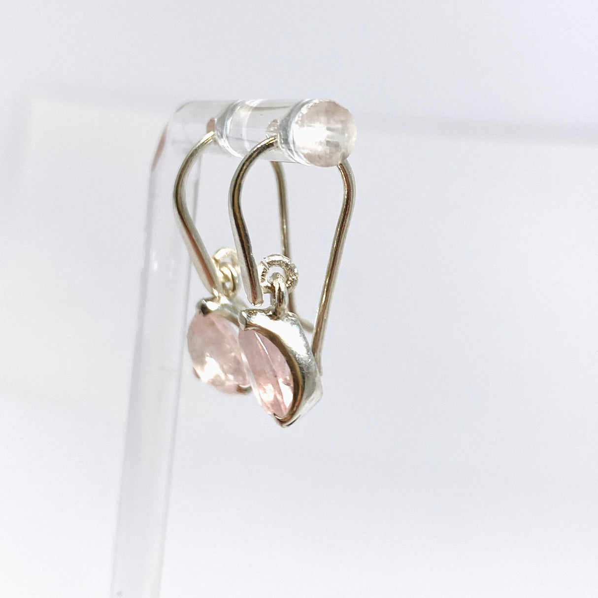 Morganite Teardrop Faceted Earrings PEGJ389