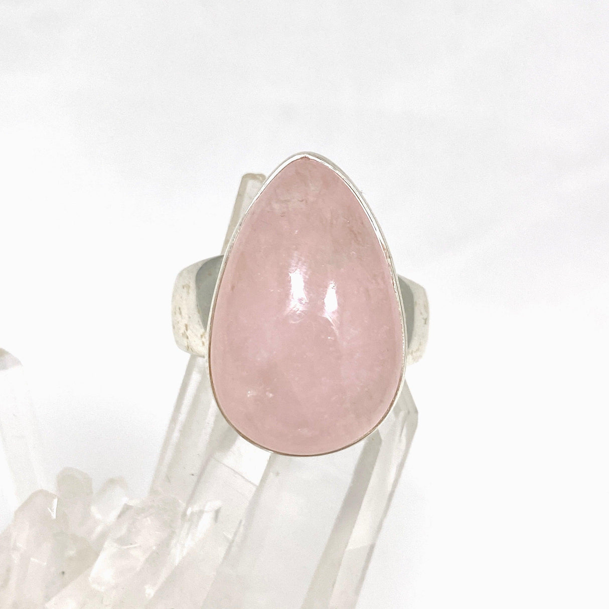 Morganite Teardrop Ring Size 10 KRGJ3161 - Nature's Magick