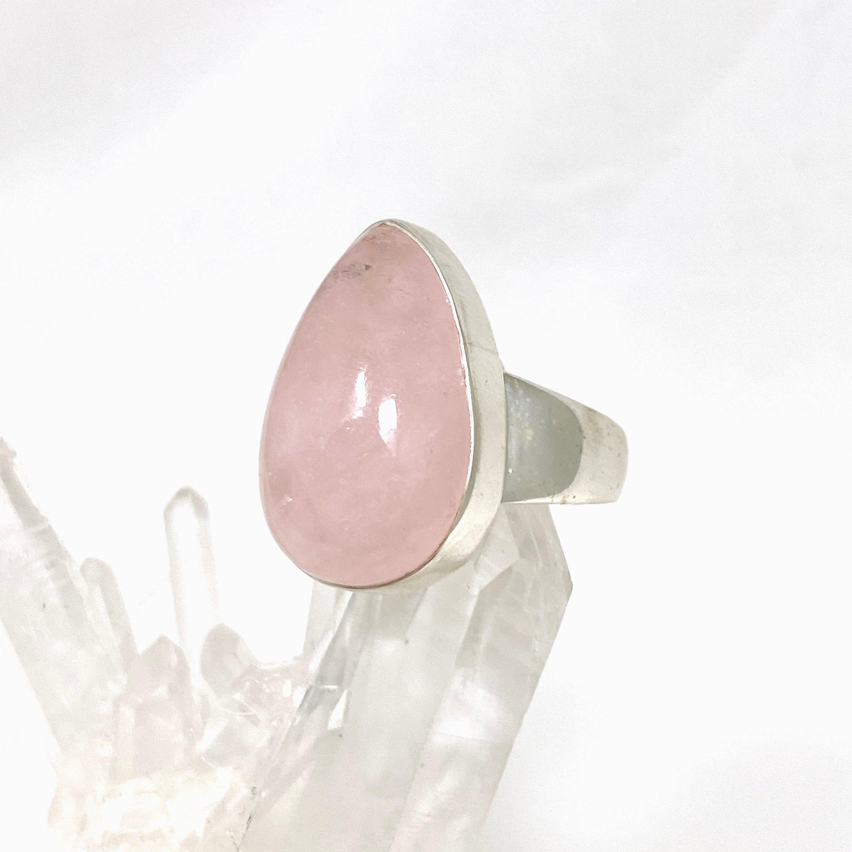 Morganite Teardrop Ring Size 10 KRGJ3161 - Nature's Magick