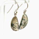 Moss Agate Freeform Cabochon Earrings KEGJ1544