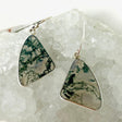 Moss Agate Freeform Earrings KEGJ1311 - Nature's Magick