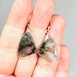 Moss Agate Freeform Earrings KEGJ1311 - Nature's Magick