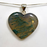 Moss Agate Heart Cabochon Pendant KPGJ4701