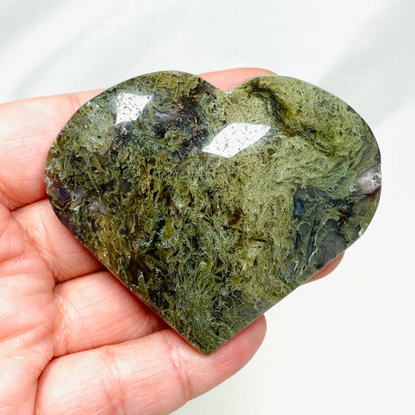 Moss Agate Heart MAH-02 - Nature's Magick