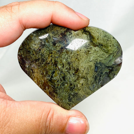 Moss Agate Heart MAH-02 - Nature's Magick