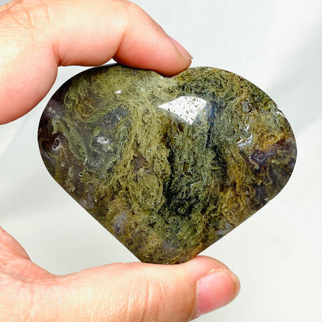 Moss Agate Heart MAH-02 - Nature's Magick