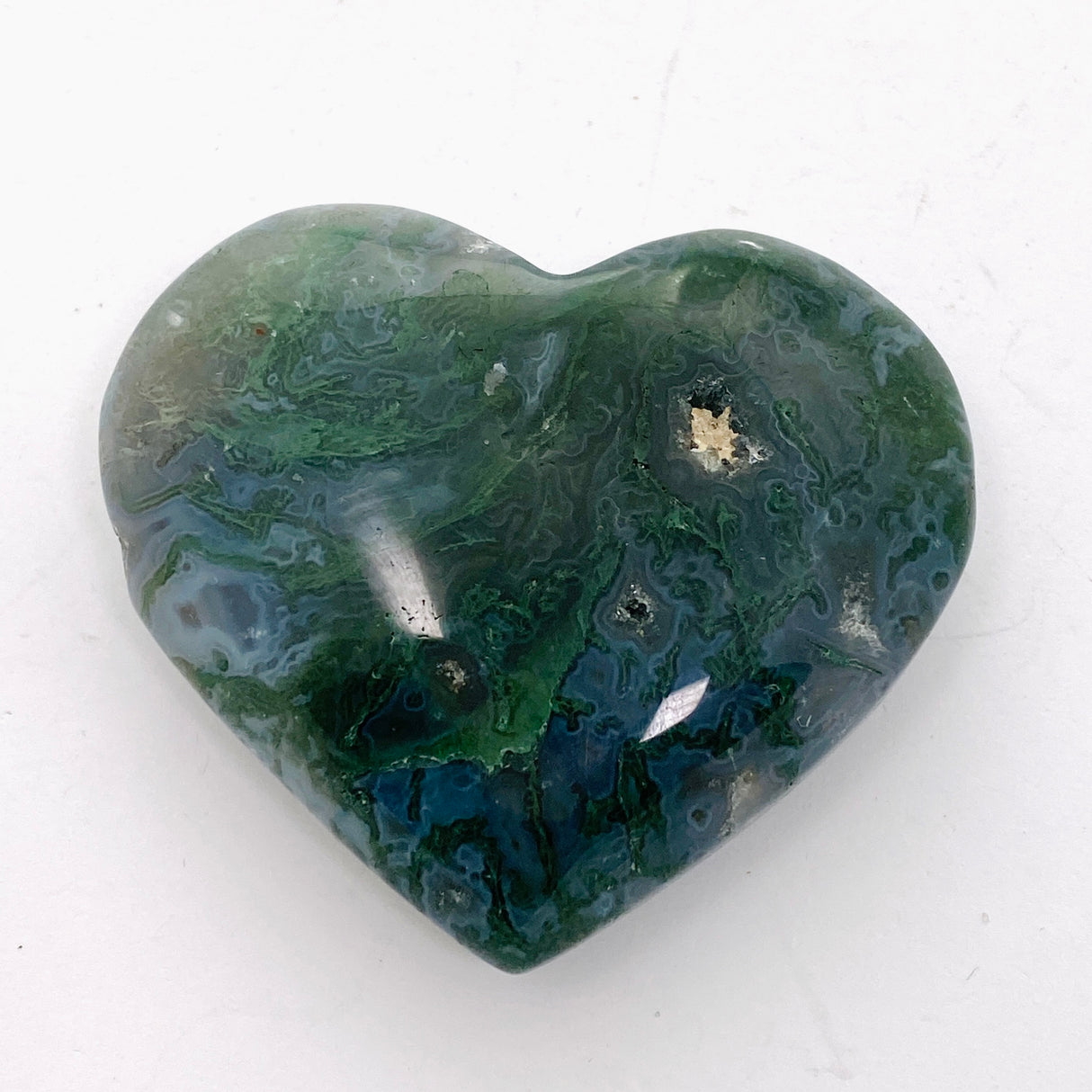Moss Agate Heart MAH-04