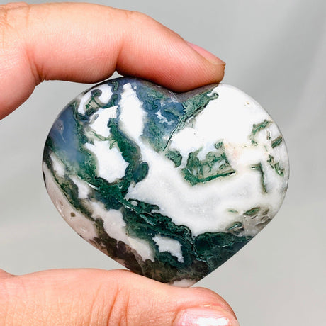 Moss Agate Heart MAH-05 - Nature's Magick