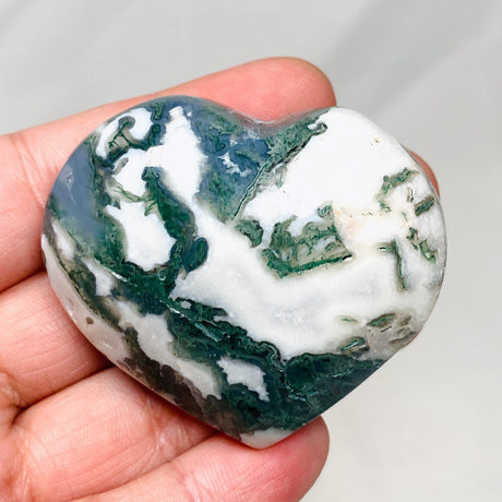 Moss Agate Heart MAH-05 - Nature's Magick