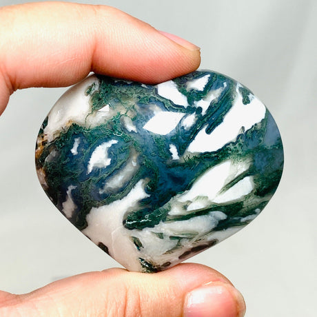 Moss Agate Heart MAH-05 - Nature's Magick