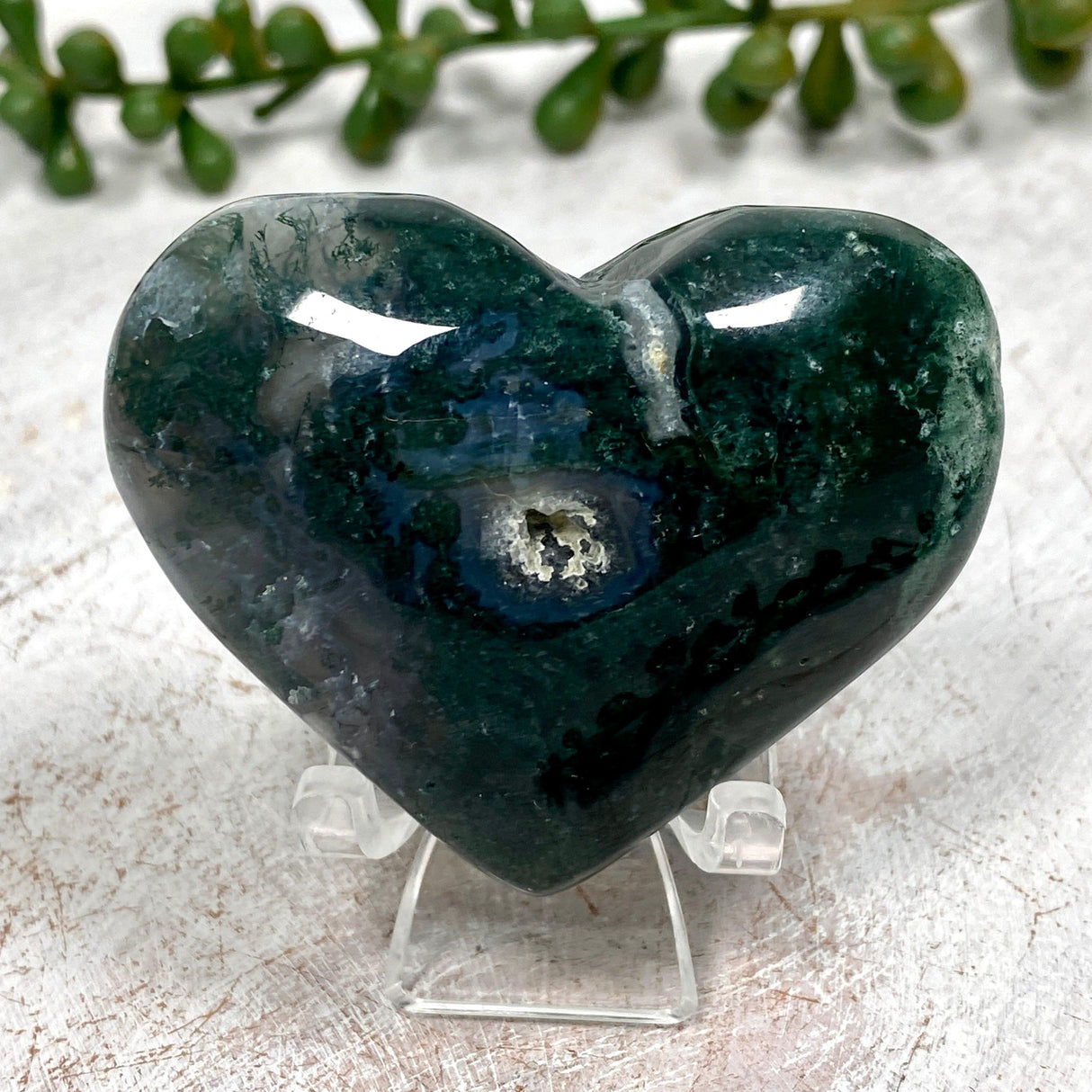 Moss Agate Heart MOSH-01 - Nature's Magick