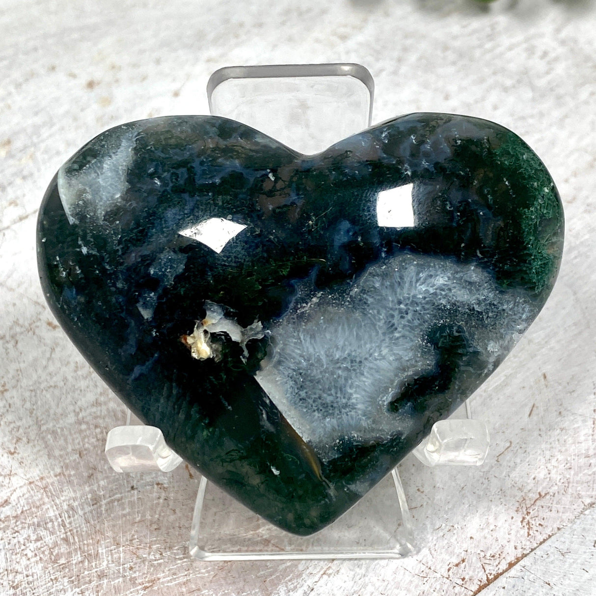 moss agate heart MOSH-05 - Nature's Magick