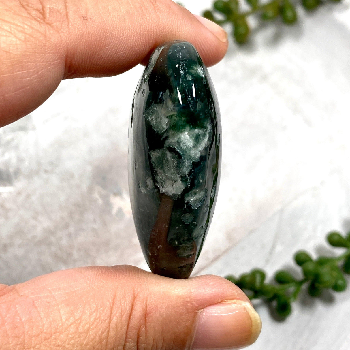 moss agate heart MOSH-07 - Nature's Magick