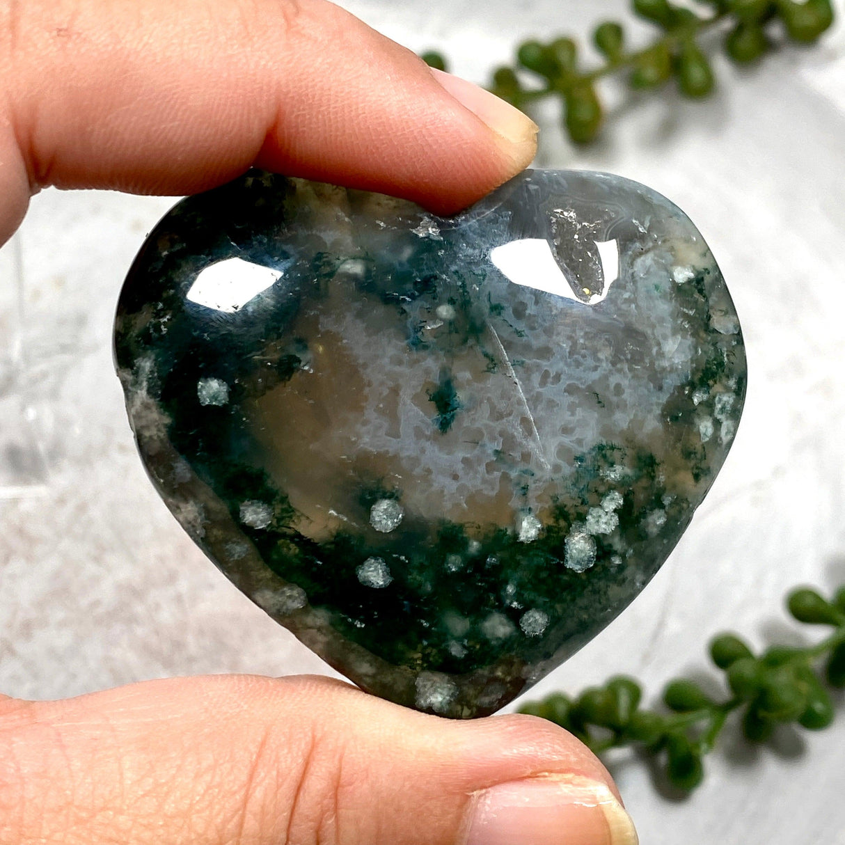 moss agate heart MOSH-07 - Nature's Magick