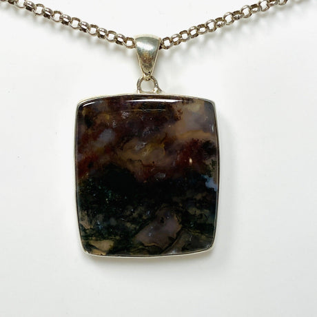 Moss Agate Rectangular Pendant KPGJ3629 - Nature's Magick