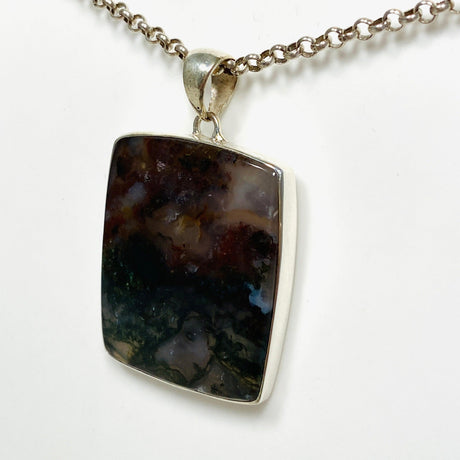 Moss Agate Rectangular Pendant KPGJ3629 - Nature's Magick