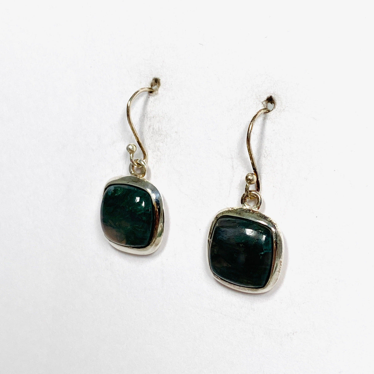 Moss Agate Square Earrings KEGJ1310 - Nature's Magick